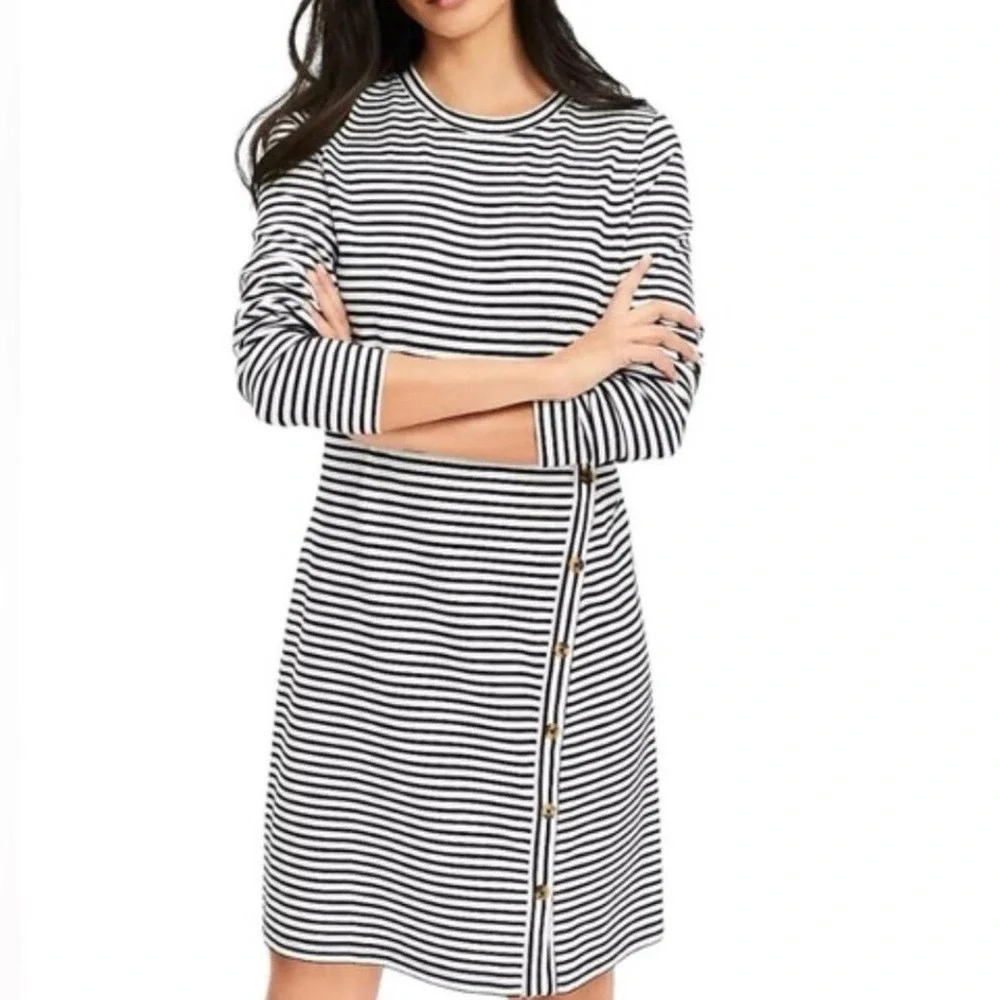 navy blue white striped dress Jamie Tank Shift Mini Wedding Dress With Collection: L'AMOUR 2 Color:Sour Green Apple line fit Classic navy